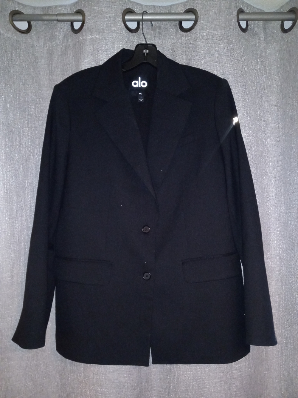 ALO Yoga Black Single-Breasted Blazer Jacket